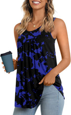 Women'S Tank Tops 2026 Summer Tunics Casual Sleeveless Shirts Ladies Loose Fit Blouses S-4XL