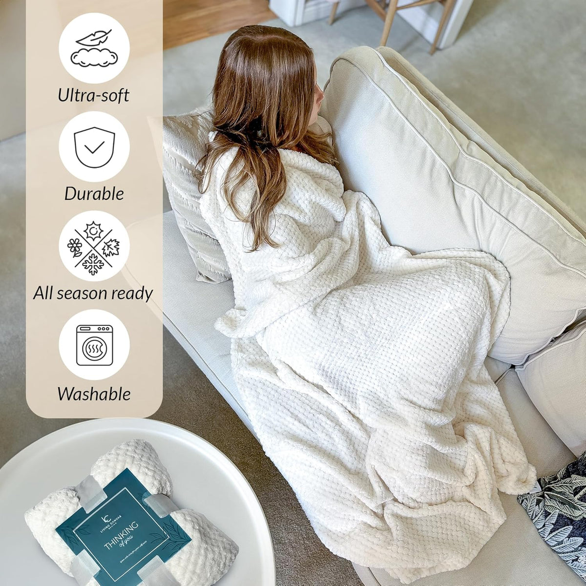 Indulge in Self-Care: 11-Piece Spa Gift Basket for Women - Perfect Get Well Gifts for Mom, Girlfriend, Wife, or Daughter with Bath Salts, Oatmeal Soap, Cozy Blanket, and Inspirational Touches