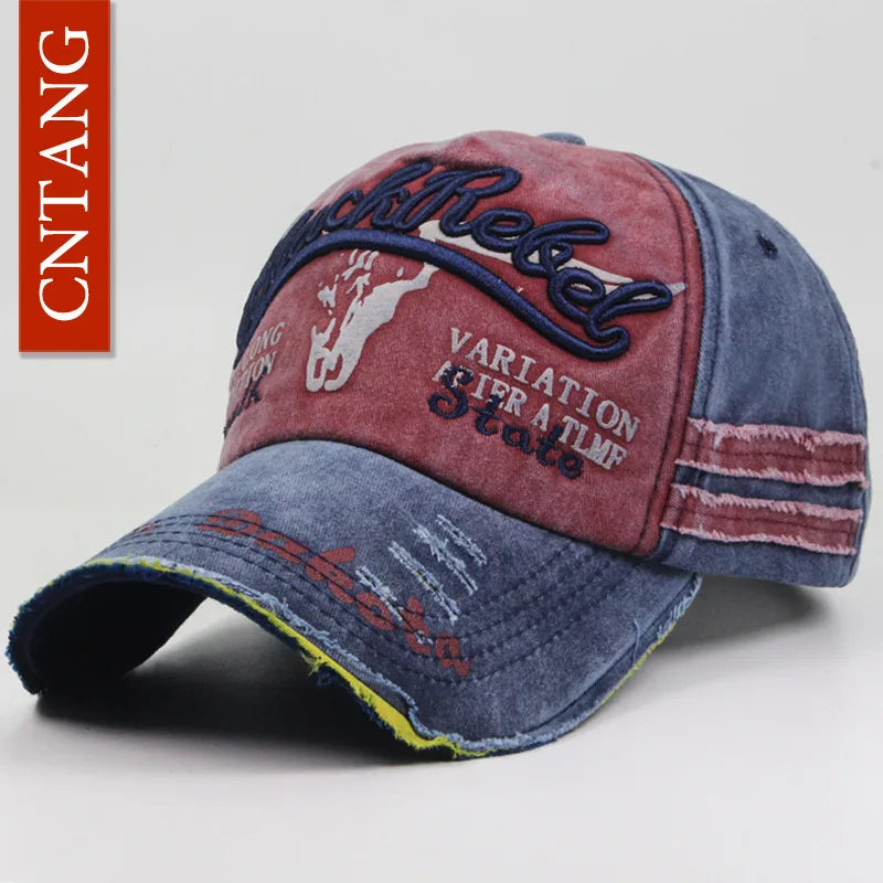 Summer Fashion Vintage Baseball Cap Casual Washed Cotton Snapback Embroidery Caps for Men Women Fashion Hat Unisex Gorras