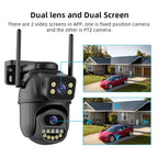 Experience Crystal Clear Surveillance with Our 4K 8MP HD WiFi PTZ Camera - Dual Lens, AI Auto Tracking, and Night Vision!