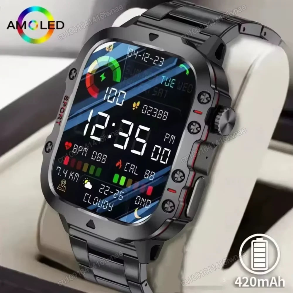 Unleash Your Potential with the Original Men Smartwatch - Bluetooth Calling, IP68 Waterproof, and Cutting-Edge Health Monitoring!