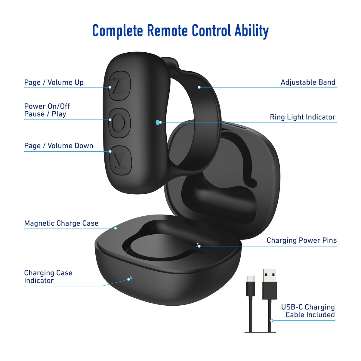Revolutionize Your TikTok Experience with the Smart Remote Ring - Bluetooth Scrolling Made Easy!