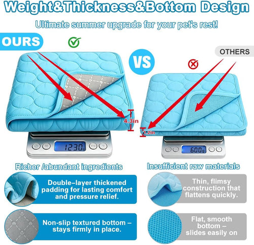 Dog Cooling Mat 2026 Upgraded Arc-Chill Cooling Dog Bed Mat, Washable Pet Cooling Pad (Q-Max>0.4) Cooling Mat for Dogs & Cats Indoor & Outdoor Car Seats (Blue, 40X28 In)