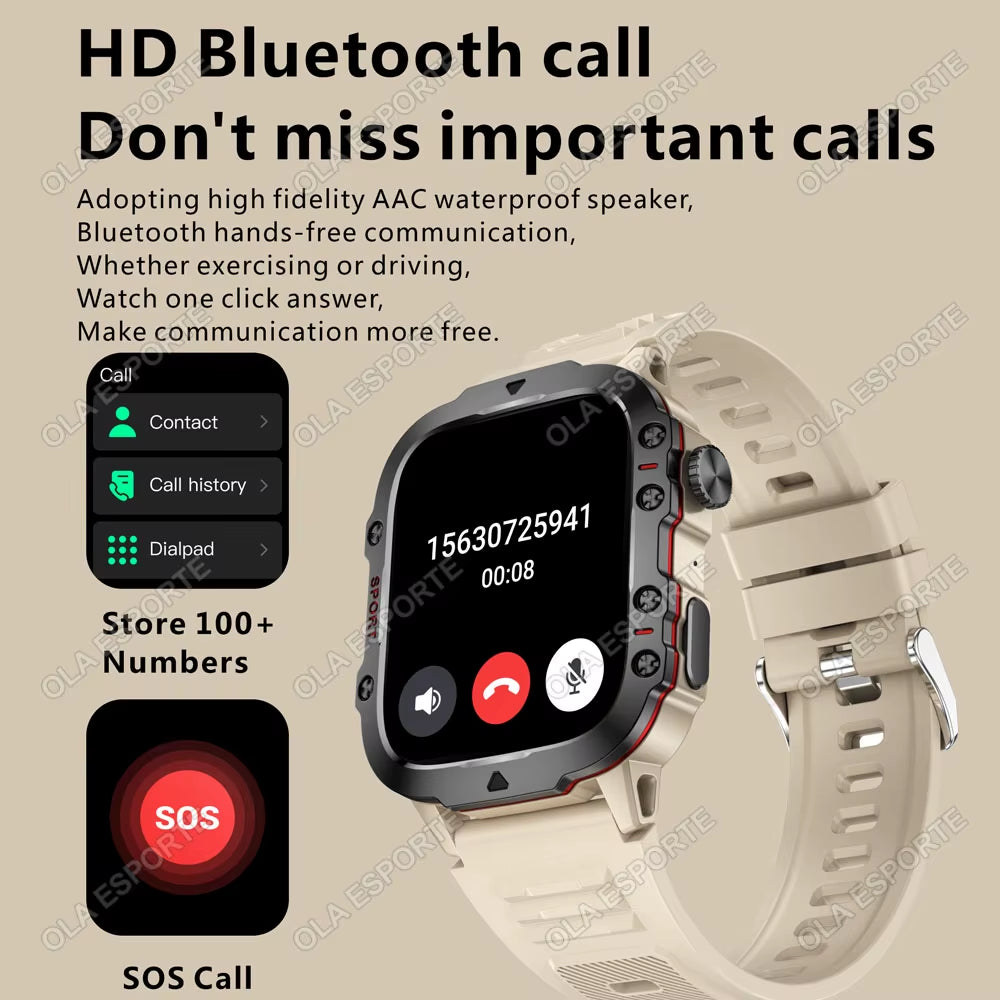 Elevate Your Fitness Journey with the Original Men Smartwatch - Bluetooth Call, IP68 Waterproof, and Advanced Health Tracking Features!