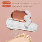 Kabuki Brush for Face - Ultra Soft Bronzer Brush for Blush, Loose Powder, Powder and Liquid Foundation & Self Tanner, Travel Friendy Makeup Blending Tool, Gentle on Skin
