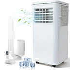 Garvee 14K/10K/8K BTU Fast & Quiet Cooling Portable Air Conditioner, 4‑In‑1 AC Unit with Dehumidifier & Fan, LED/LCD Display, Remote Control, 24H Timer, 4‑Way Swing, 360° Wheels & Window Kit for Bedroom Office Home