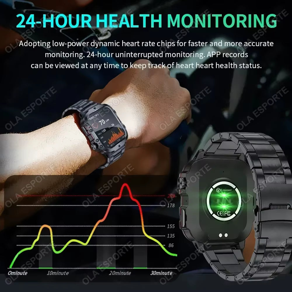Elevate Your Fitness Journey with the Original Men Smartwatch - Bluetooth Call, IP68 Waterproof, and Advanced Health Tracking Features!